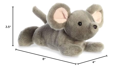 Aurora Adorable Mini Flopsie Missy Mouse Plush — 8-Inch Gray Cuddle Buddy