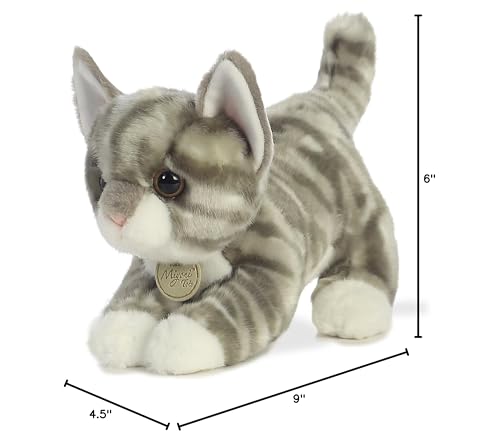 Aurora Miyoni 9-Inch Grey Tabby Kitten Plush Toy