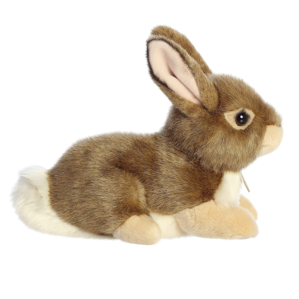 Aurora Miyoni Eastern Cottontail Rabbit Plush – Realistic Detail, Hand-Stitched, 11-Inch Brown