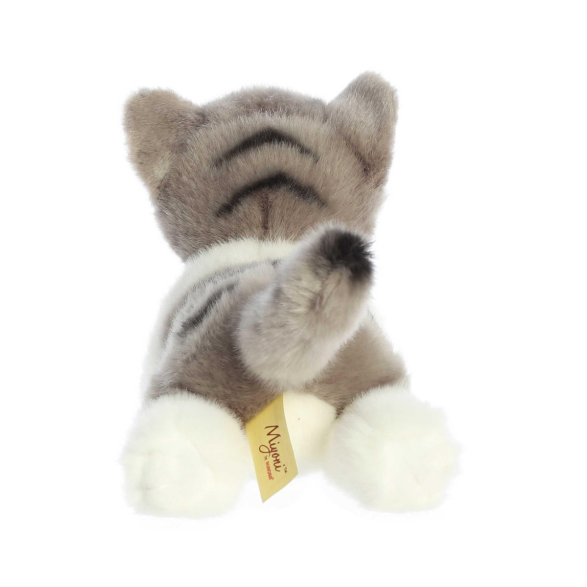 Aurora Miyoni Grey Tabby Cat Plush – 8 Inch, Lifelike Detail