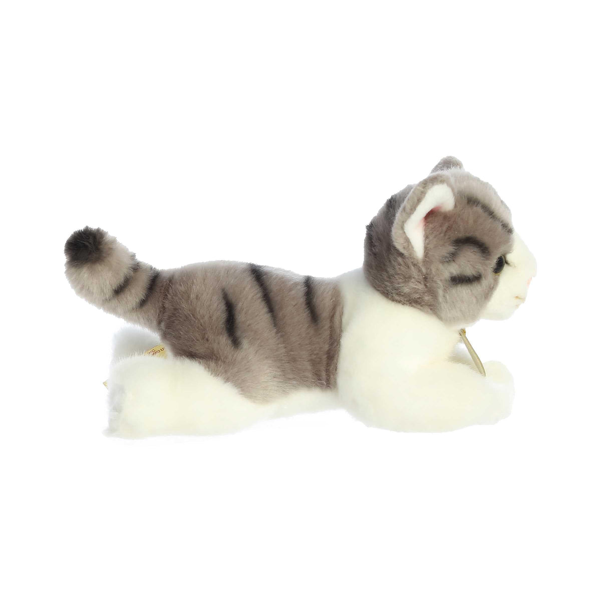 Aurora Miyoni Grey Tabby Cat Plush – 8 Inch, Lifelike Detail