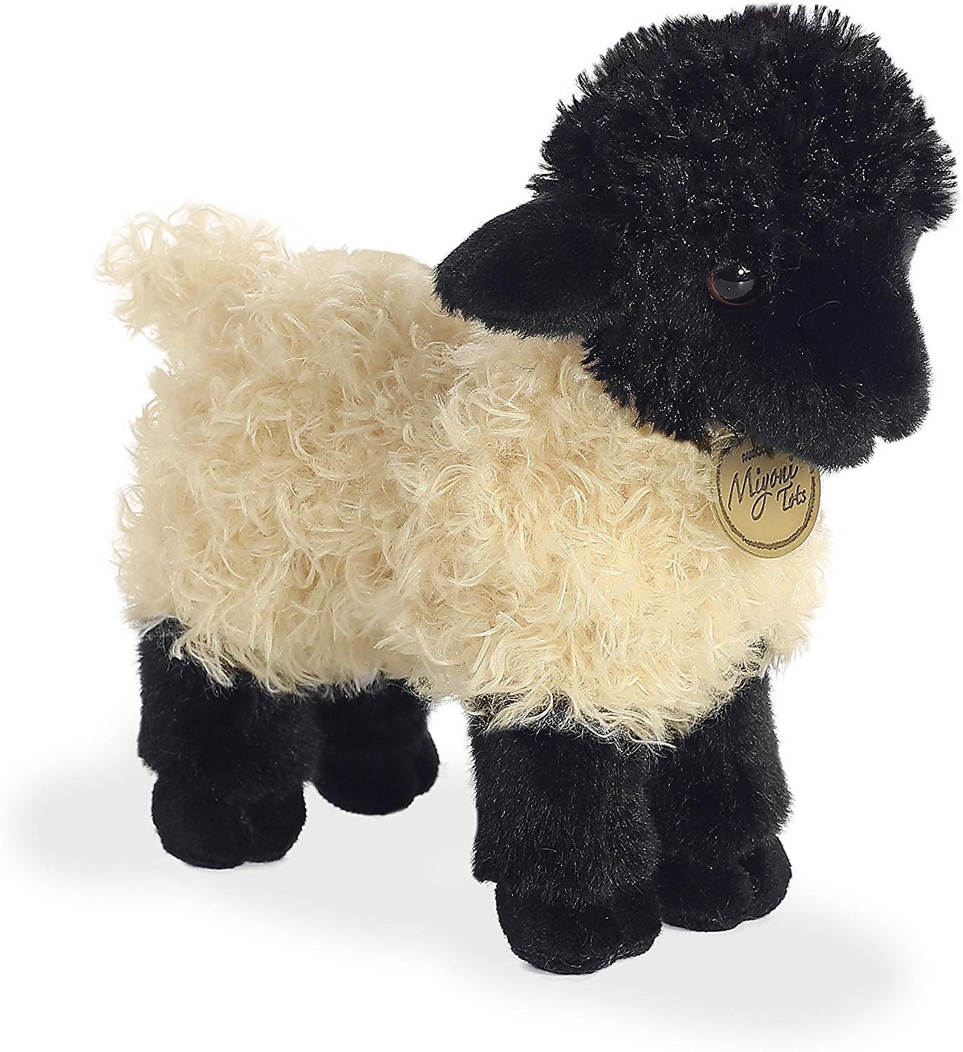 Aurora Miyoni Baby Lamb 7in & Suffolk Lamb 8.5in Bundle – Plush Toys with Bonus Facts