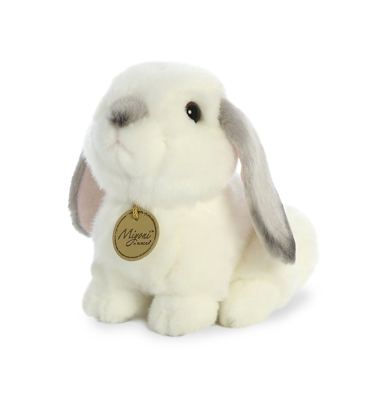 Aurora® Realistic Miyoni® Lop Eared Rabbit Stuffed Animal – 8 Inch, Grey