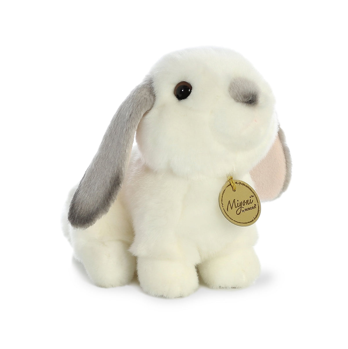 Aurora® Realistic Miyoni® Lop Eared Rabbit Stuffed Animal – 8 Inch, Grey