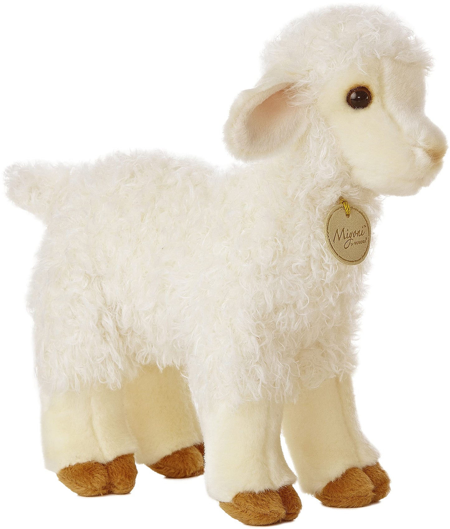 Aurora Miyoni Lovely Lamb 10-Inch Plush - Realistic, Silky Soft Toy for Cuddles and Display