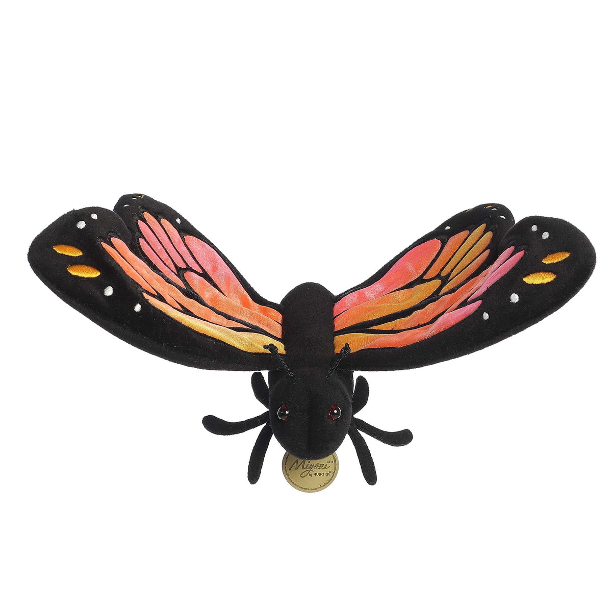 Aurora Miyoni Monarch Butterfly Plush - 13in, Hand-Stitched, Realistic Monarch Details