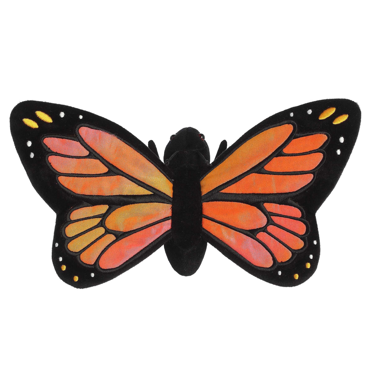 Aurora Miyoni Monarch Butterfly Plush - 13in, Hand-Stitched, Realistic Monarch Details