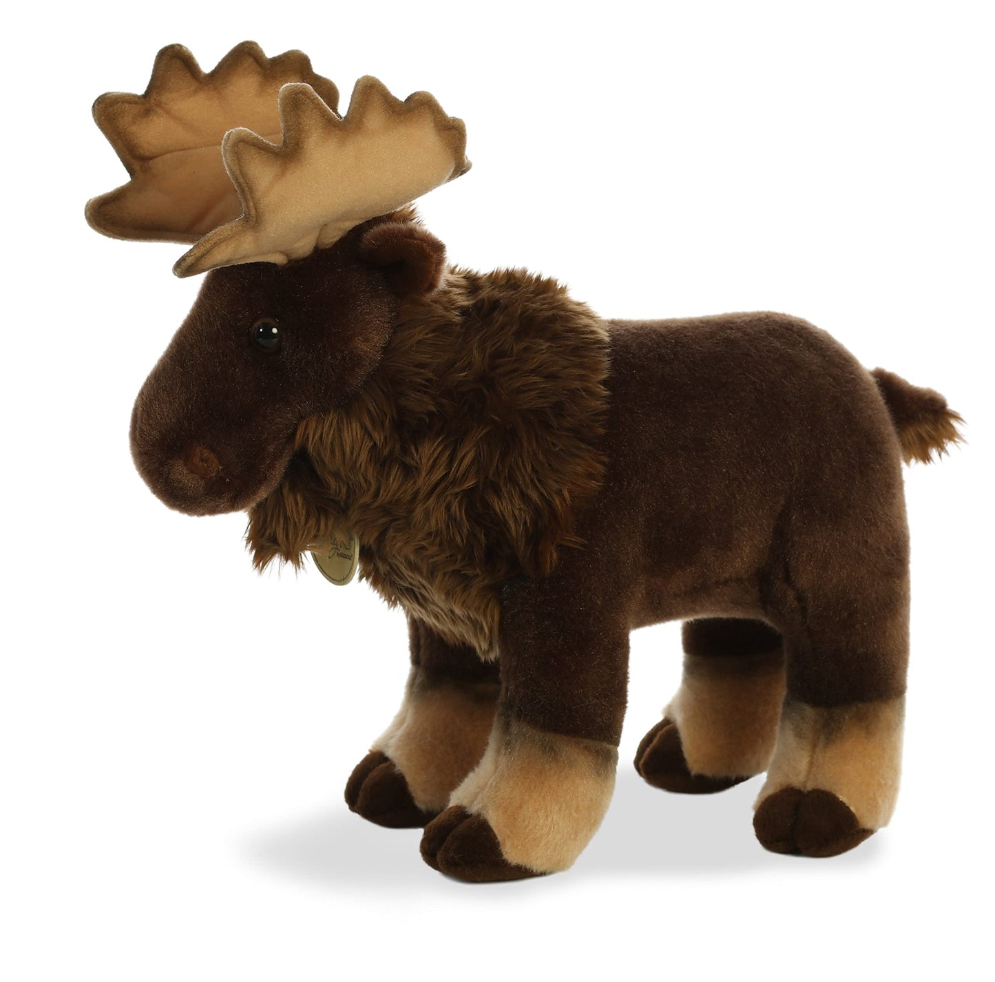 Aurora Miyoni Moose Plush – 14in Brown, Realistic Detail & Hand-Stitched Quality