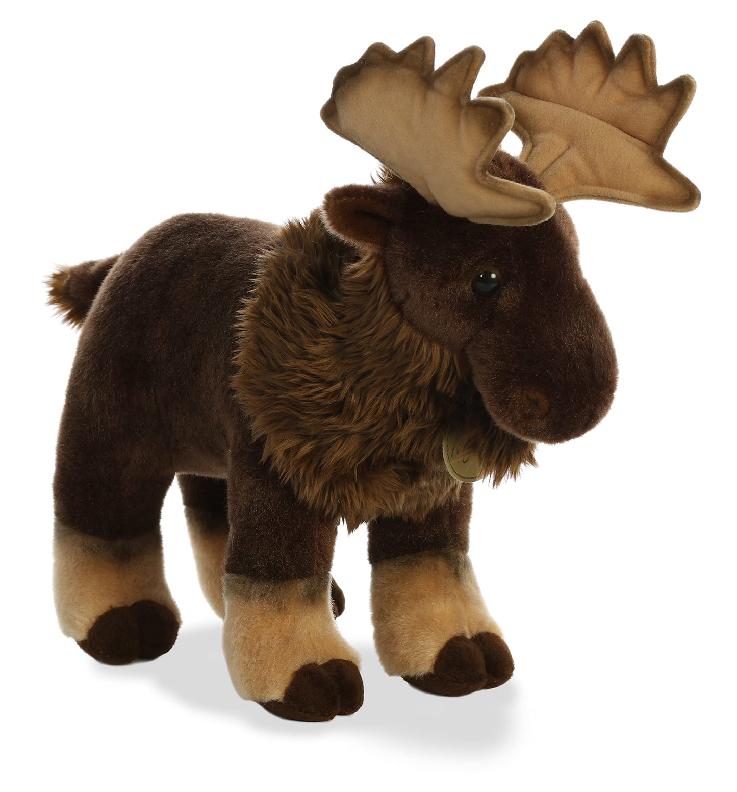 Aurora Miyoni Moose Plush – 14in Brown, Realistic Detail & Hand-Stitched Quality