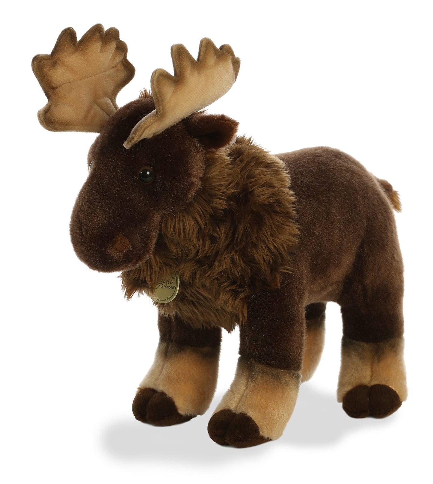 Aurora Miyoni Moose Plush – 14in Brown, Realistic Detail & Hand-Stitched Quality
