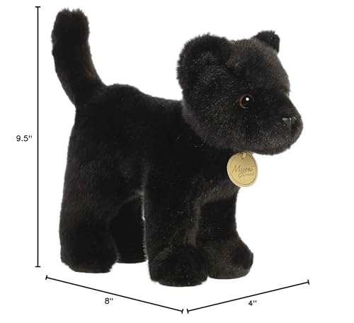 Aurora Miyoni Panther Plush – Realistic Black Panther Stuffed Animal, 9.5 Inches, Hand-Stitched