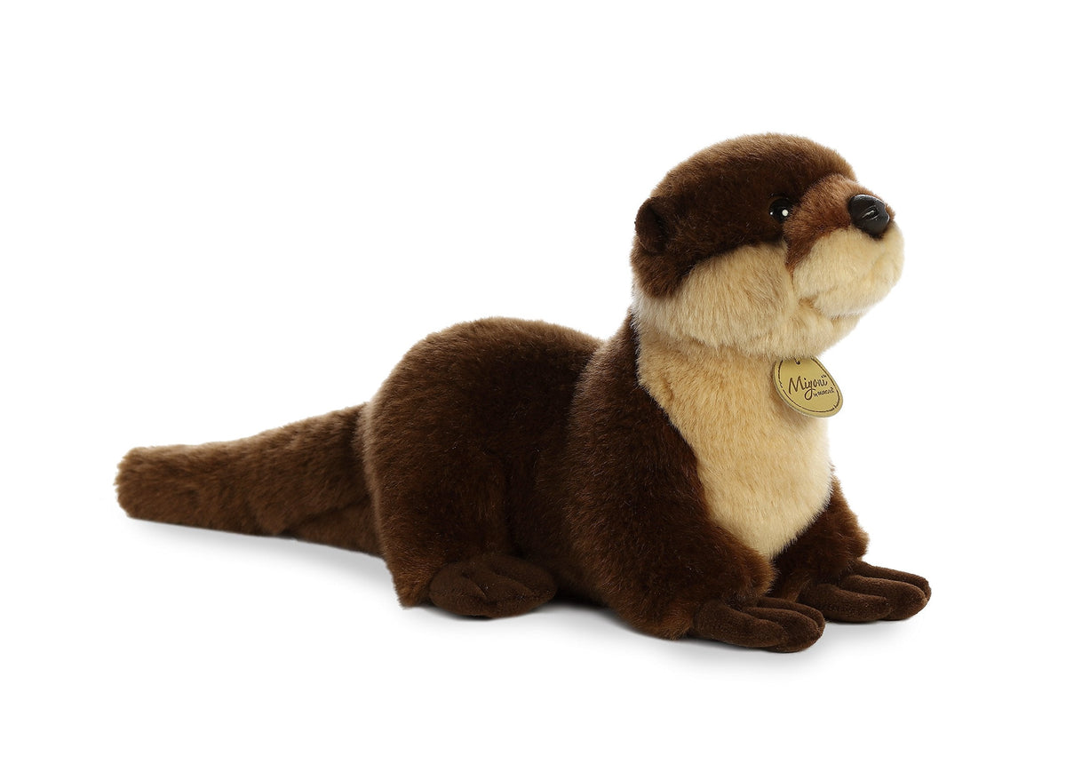 Aurora Realistic Miyoni River Otter Plush — 14.5-Inch Brown Hand-Stitched Stuffed Animal