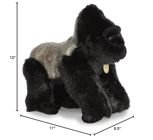 Aurora Miyoni Realistic Silverback Gorilla Plush – 12-Inch Lifelike Companion