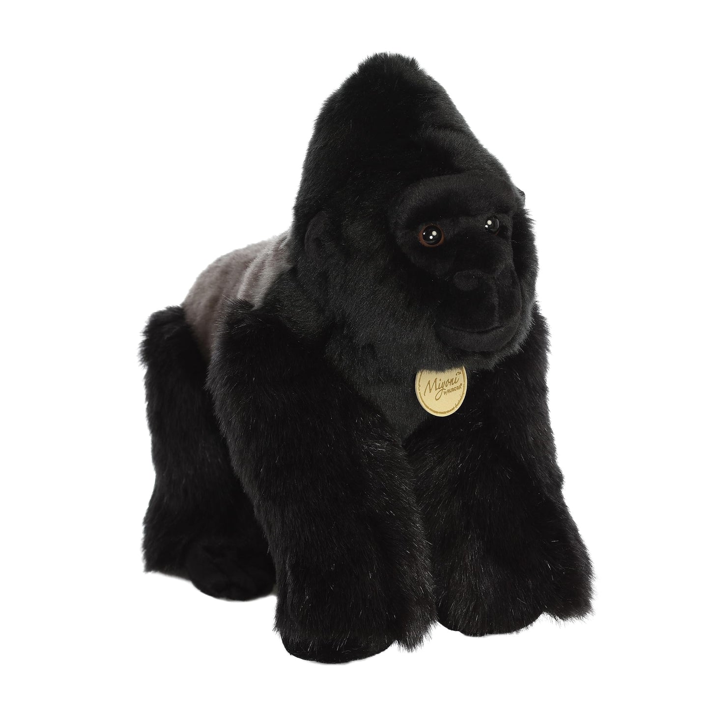 Aurora Miyoni Realistic Silverback Gorilla Plush – 12-Inch Lifelike Companion