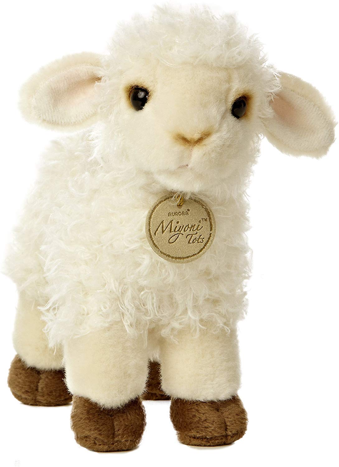 Aurora Miyoni Baby Lamb 7in & Suffolk Lamb 8.5in Bundle – Plush Toys with Bonus Facts