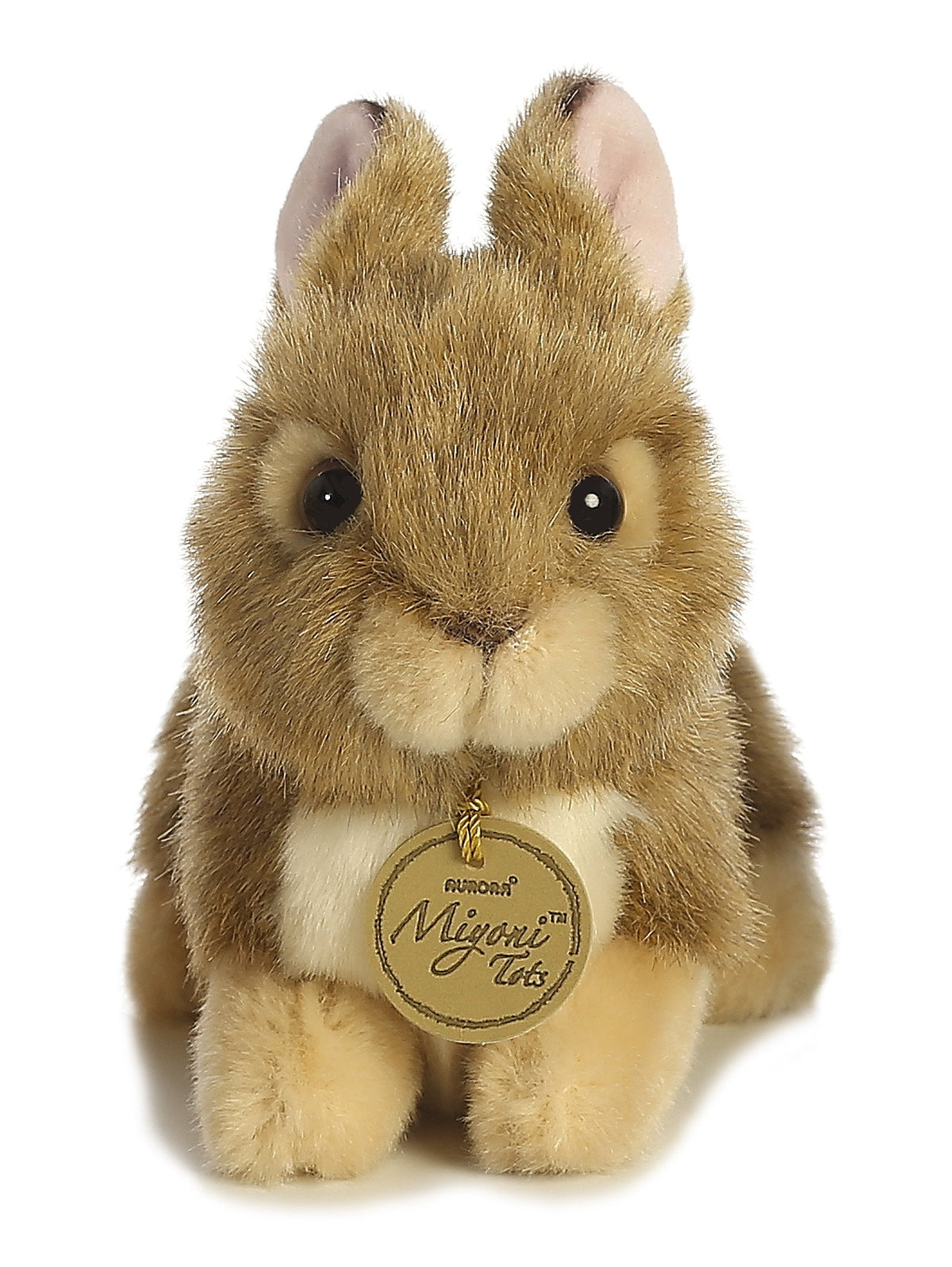 Aurora Adorable Miyoni Tots Baby Bunny Stuffed Animal – 7-Inch Brown