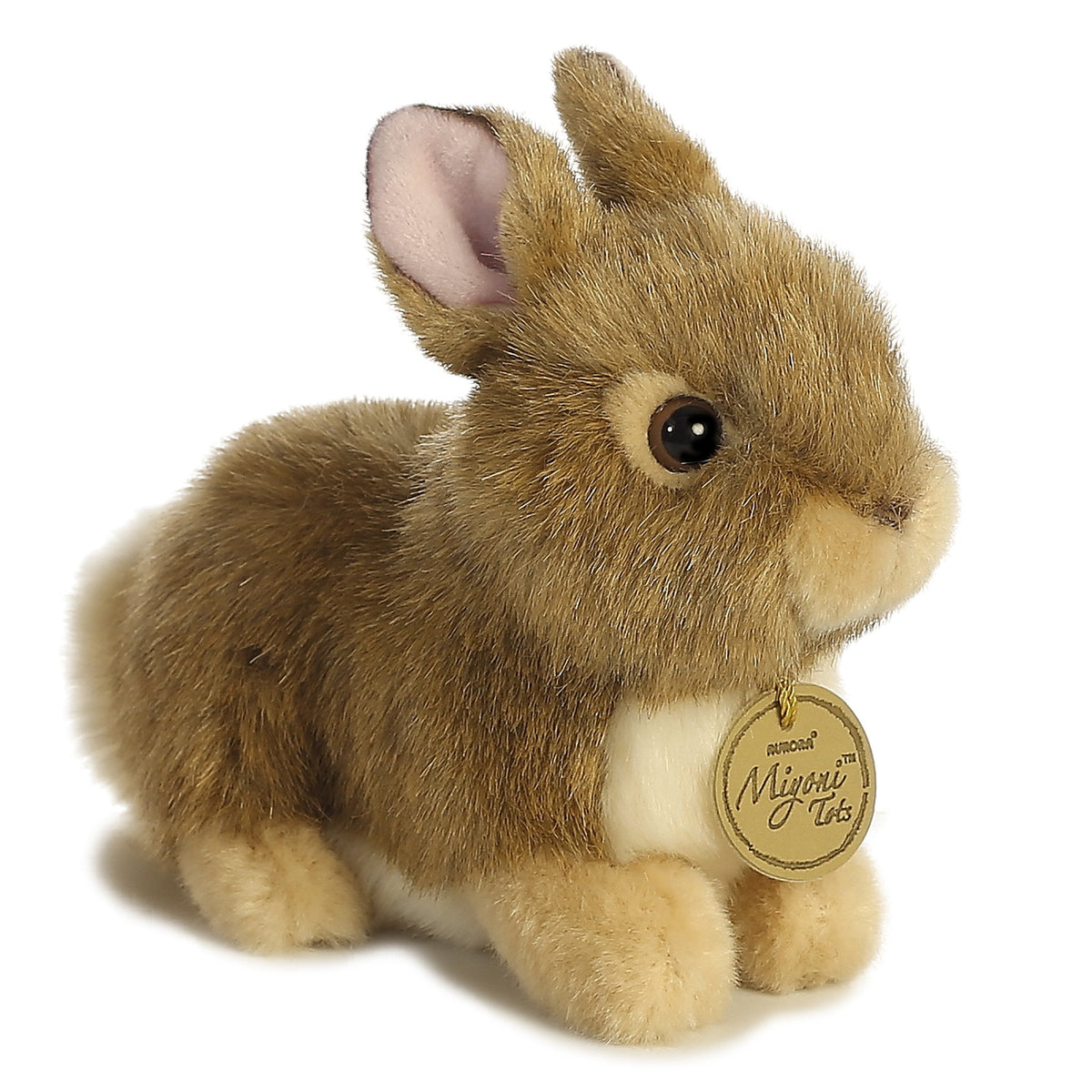 Aurora Adorable Miyoni Tots Baby Bunny Stuffed Animal – 7-Inch Brown