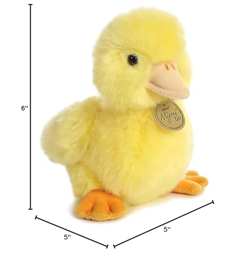 Aurora Miyoni Tots Duckling Plush — Realistic 7.5-Inch Yellow Toy