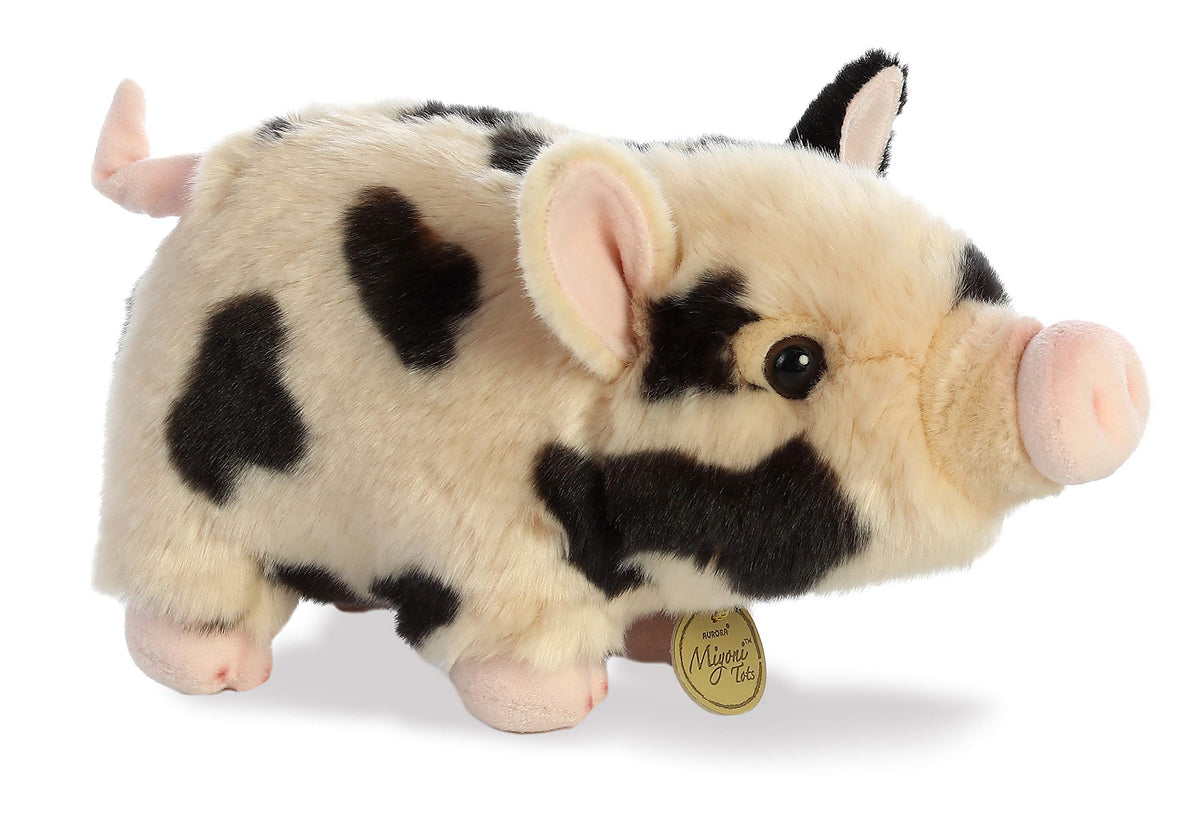 Aurora Miyoni Tots Piglet Plush – 11 Inch Cream with Black Spots