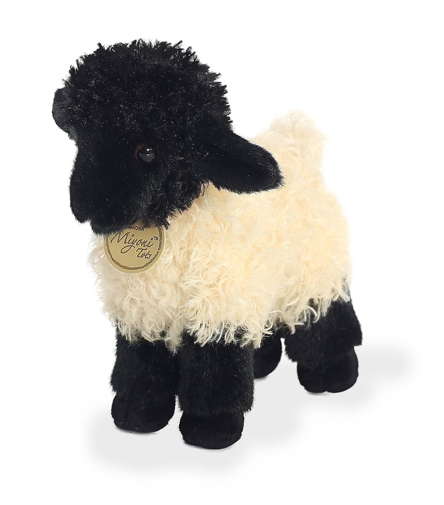 Aurora Adorable Miyoni Tots Suffolk Lamb – White Plush Toy, 8.5 Inches | Realistic Detail