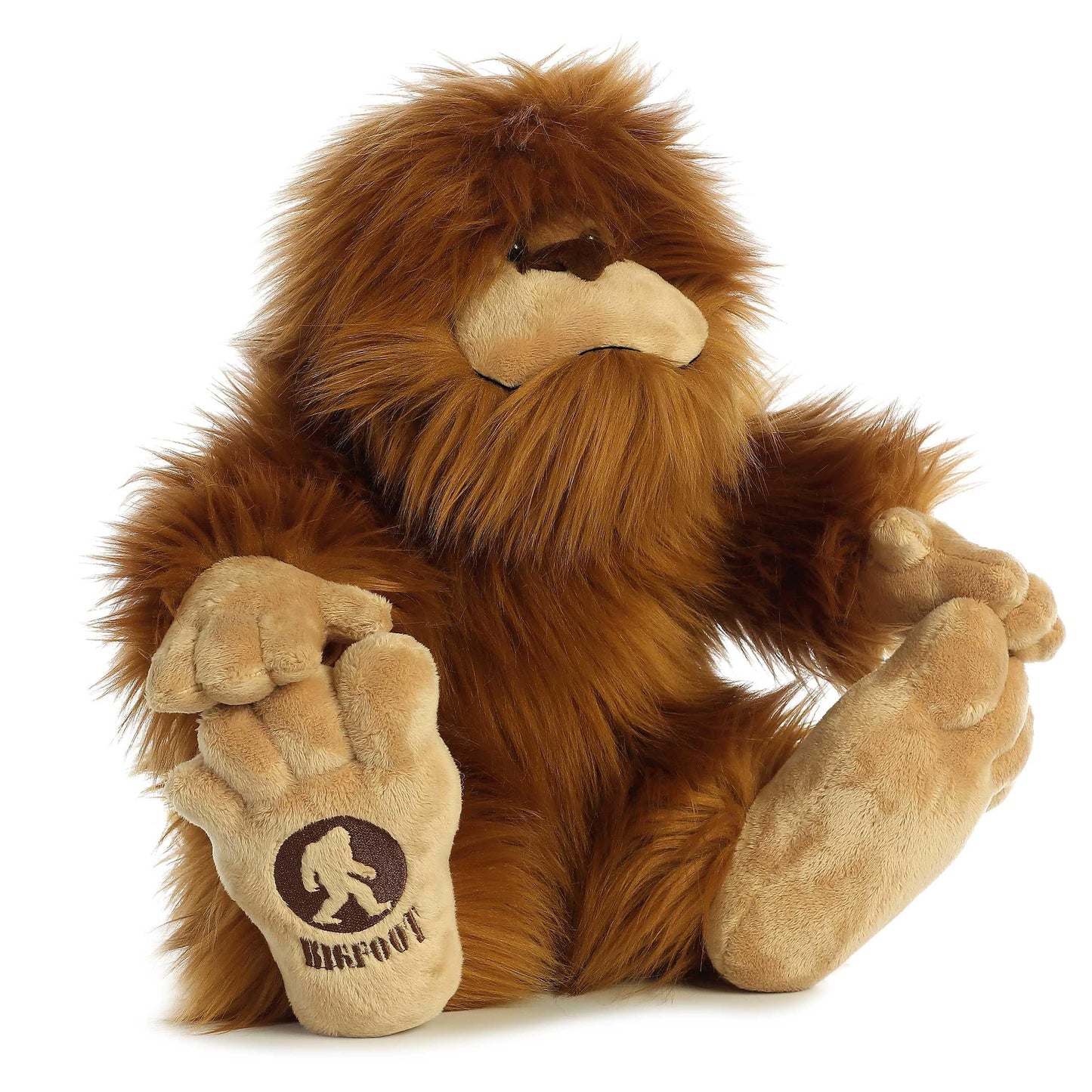 Aurora Mysterious Fantasy Big Foot Stuffed Animal – 16.5-Inch Brown Plush