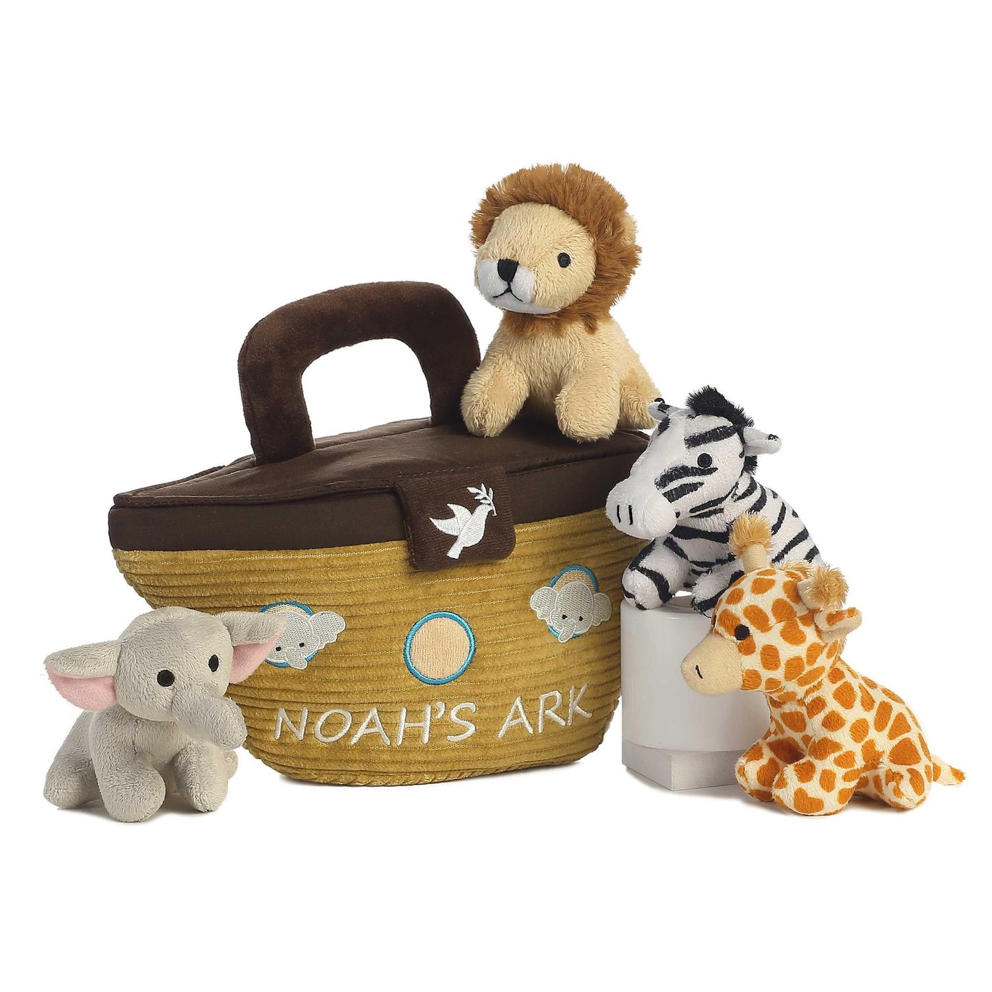 Aurora Engaging Baby Talk Noah's Ark Baby Stuffed Animal – 9-Inch Multicolor Carrier Playset