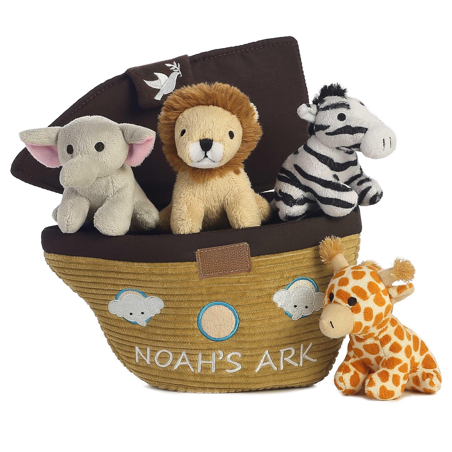 Aurora Engaging Baby Talk Noah's Ark Baby Stuffed Animal – 9-Inch Multicolor Carrier Playset