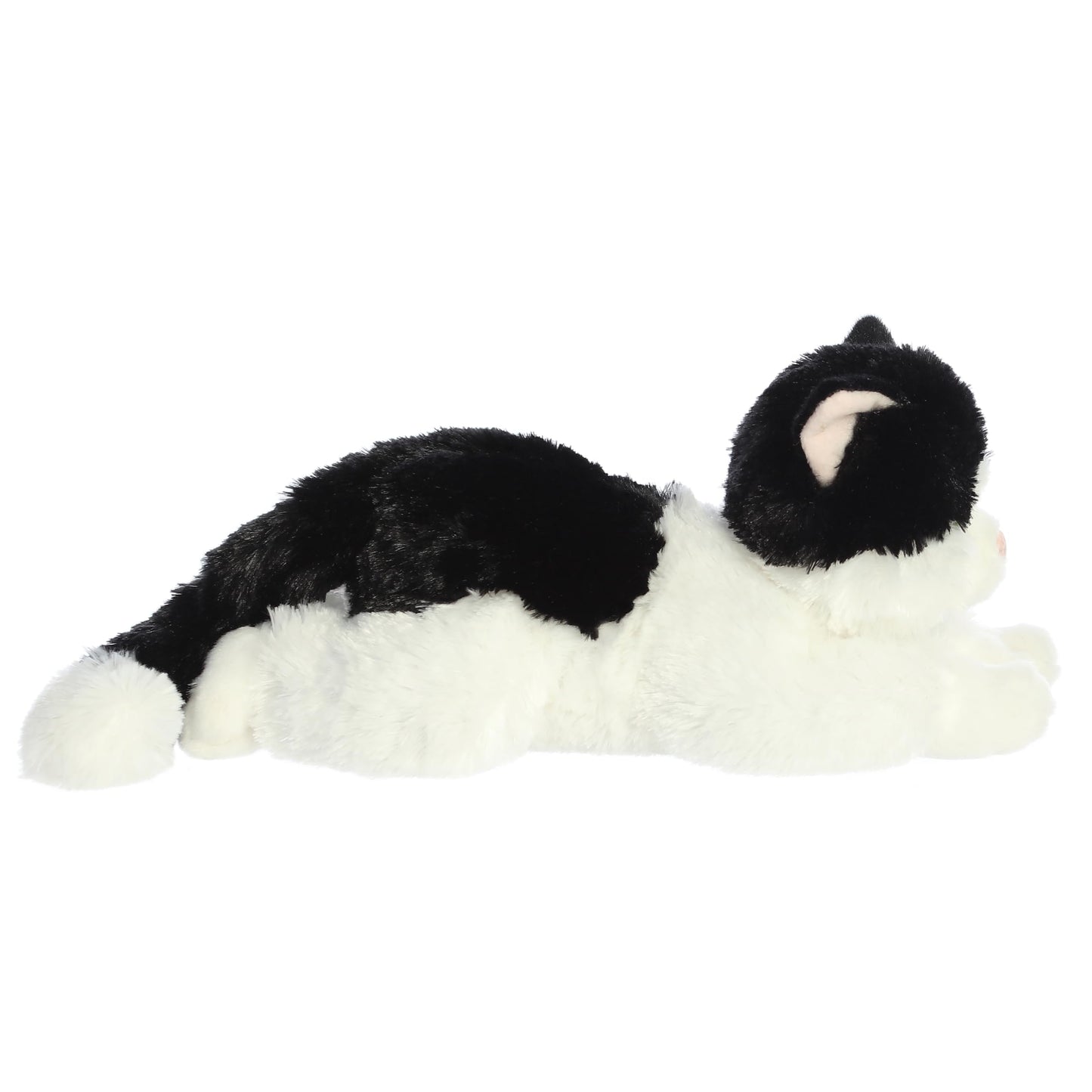 Aurora Adorable Flopsie Oreo Cat Plush – 12 Inch Black & White Stuffed Animal for Play, Cuddles & Gifts