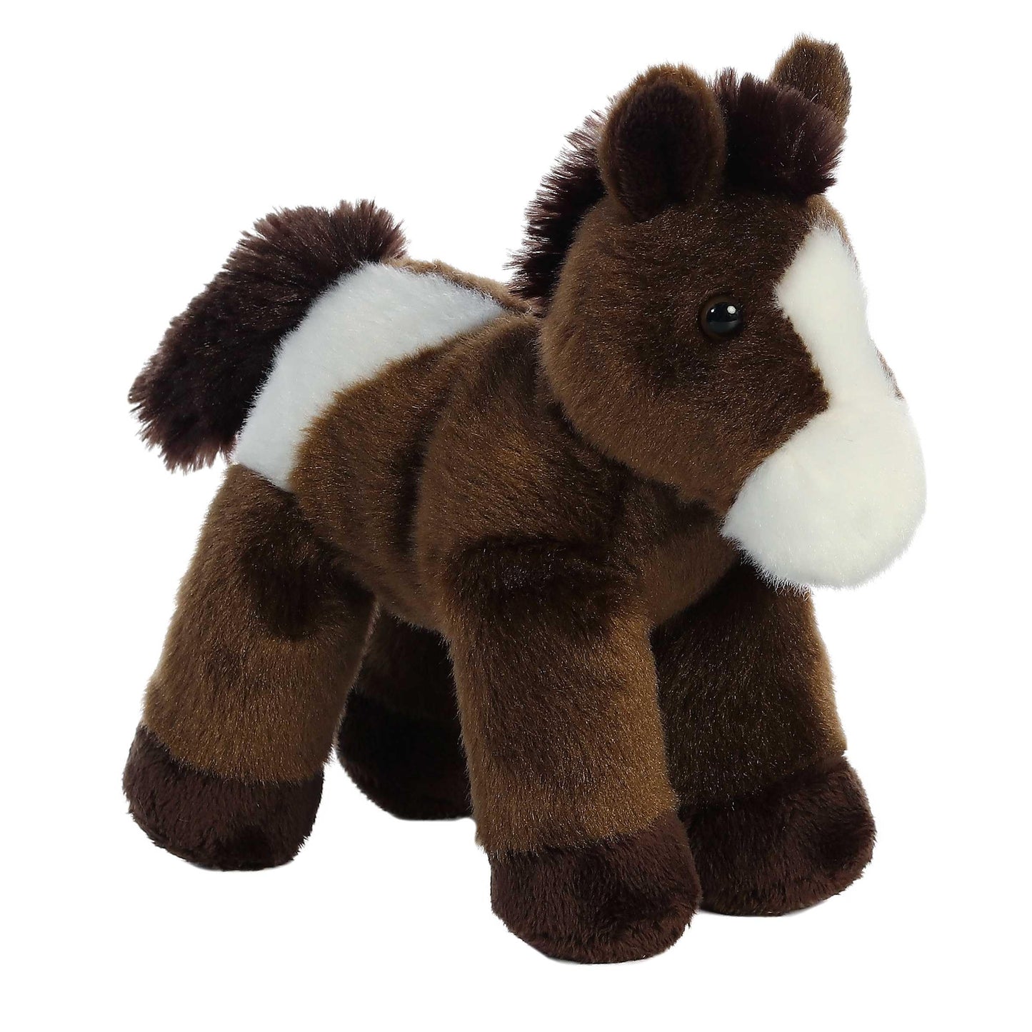 Aurora Adorable Mini Flopsie Paint Stuffed Horse - 8-Inch Brown Plush for All Ages