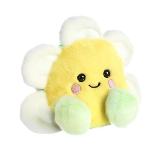 Aurora Deon Daisy Palm Pals – 5-in White Pocket-Sized Plush | Collectible Fun