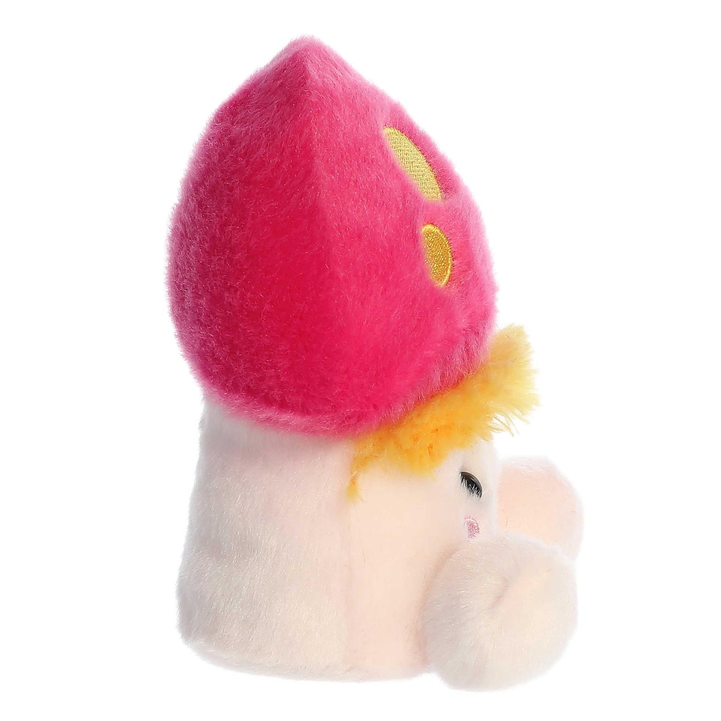 Aurora Adorable Palm Pals Flavio Fluffy Mushroom Plush – Pocket-Sized Pink 5 Inches