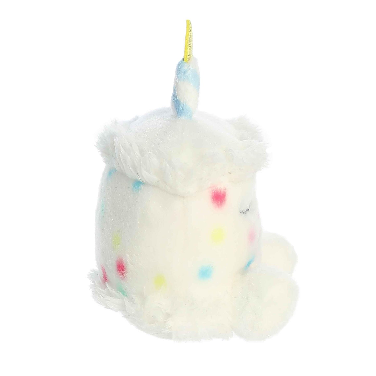 Aurora Adorable Palm Pals Happy B'Day Cake Stuffed Animal - White 5-Inch Plush