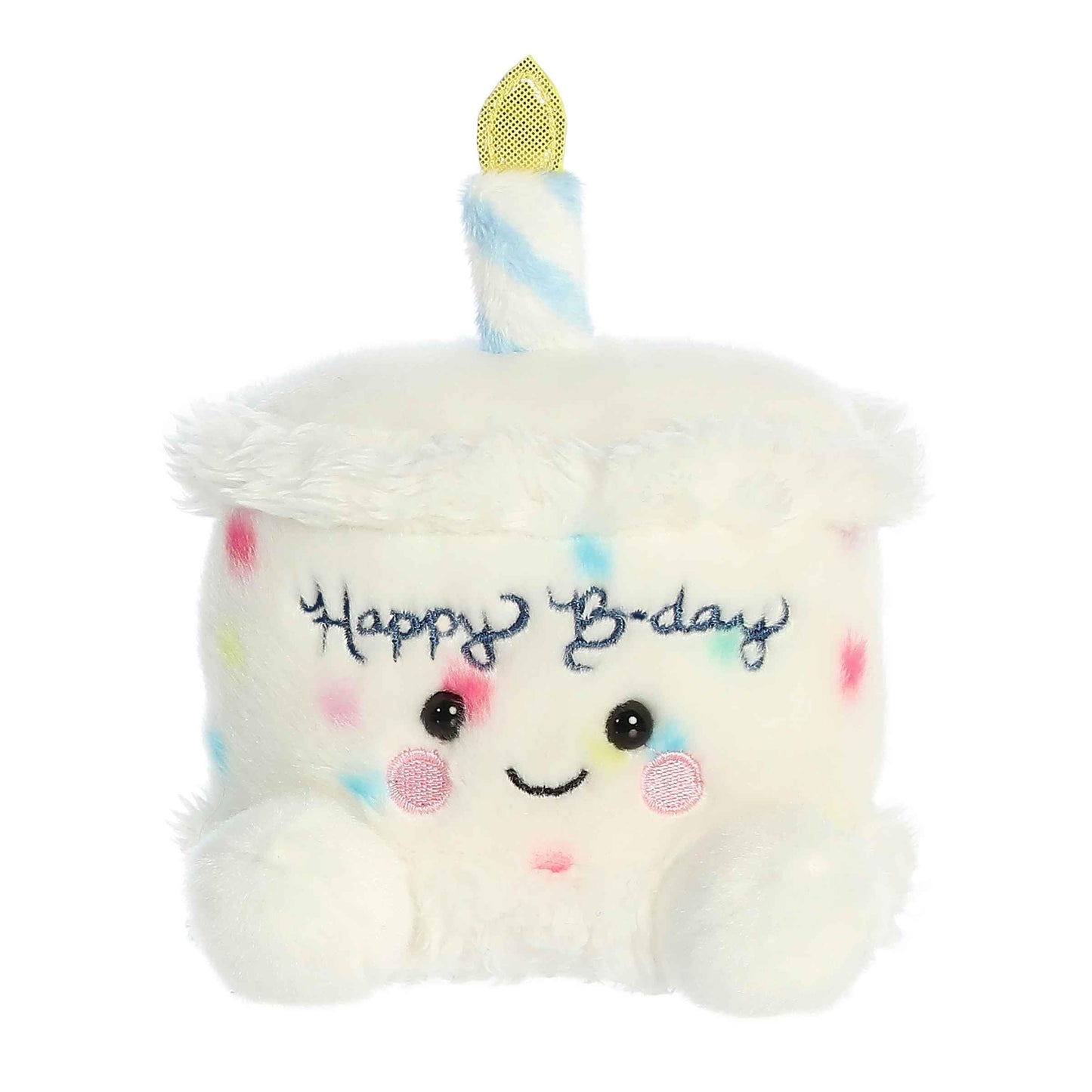 Aurora Adorable Palm Pals Happy B'Day Cake Stuffed Animal - White 5-Inch Plush