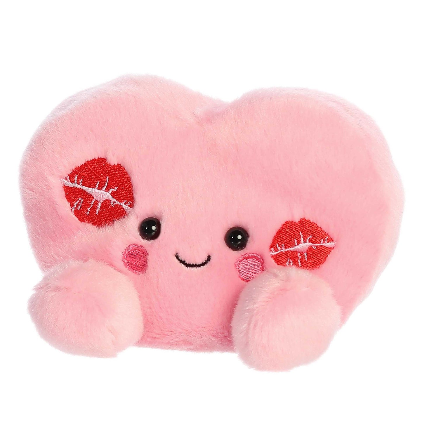 Aurora Palm Pals Kinsley Kisses Heart Plush – 5in Pink Collectible