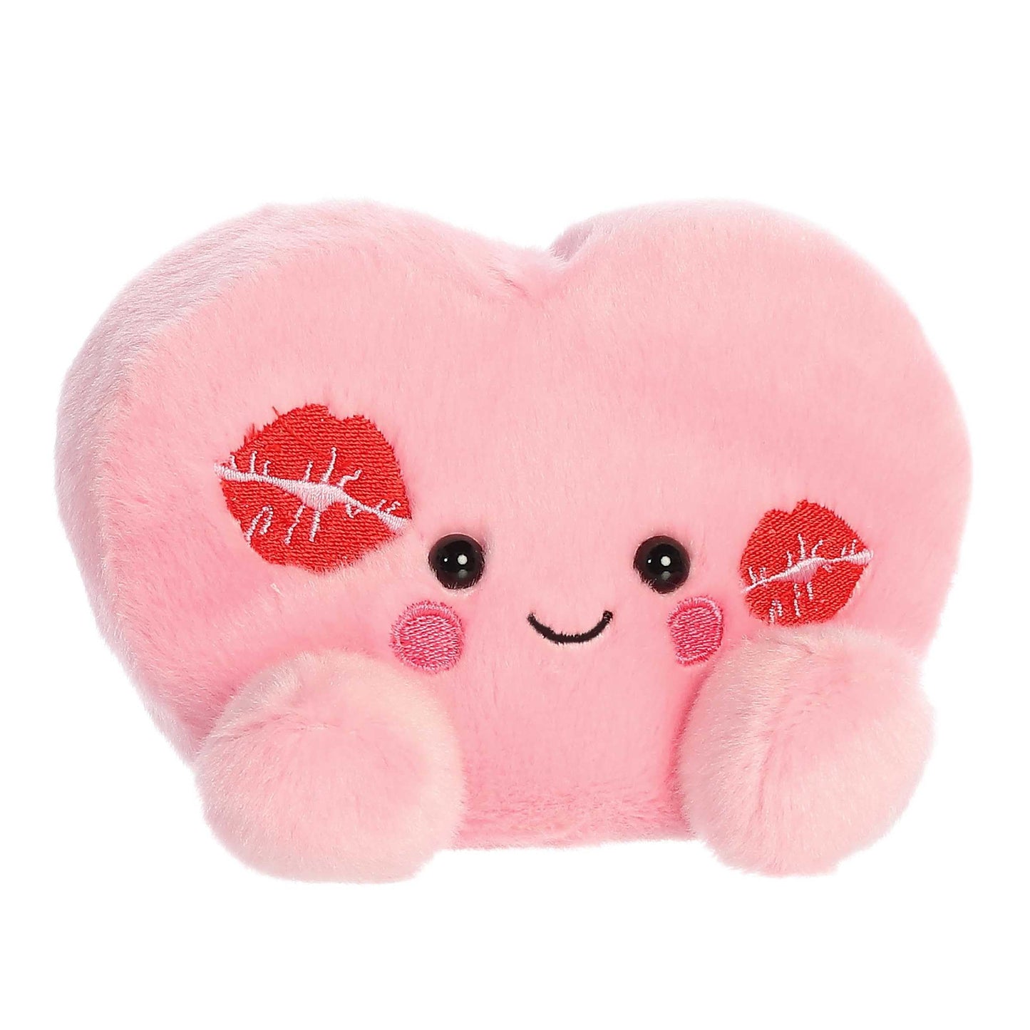 Aurora Palm Pals Kinsley Kisses Heart Plush – 5in Pink Collectible
