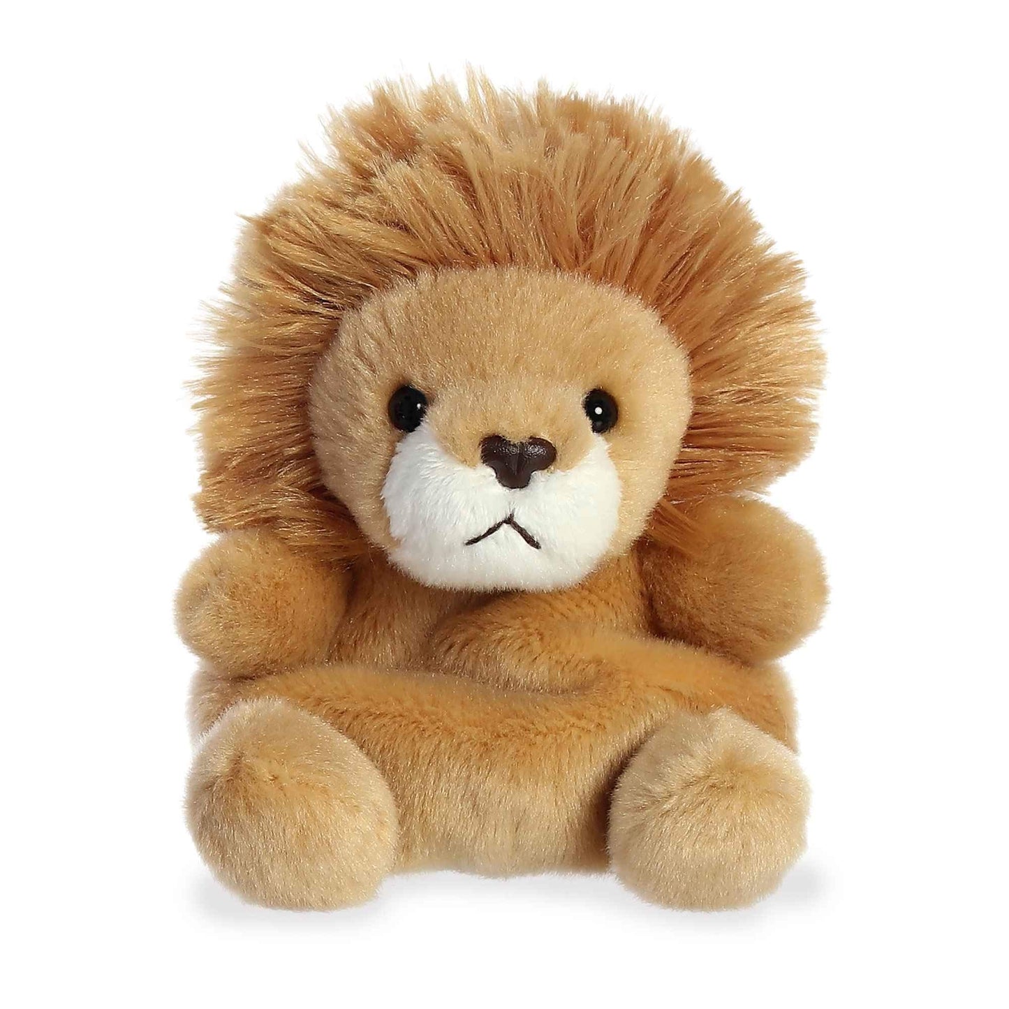 Aurora Adorable Palm Pals Leno Lion Stuffed Animal – Pocket-Sized 5-Inch Brown