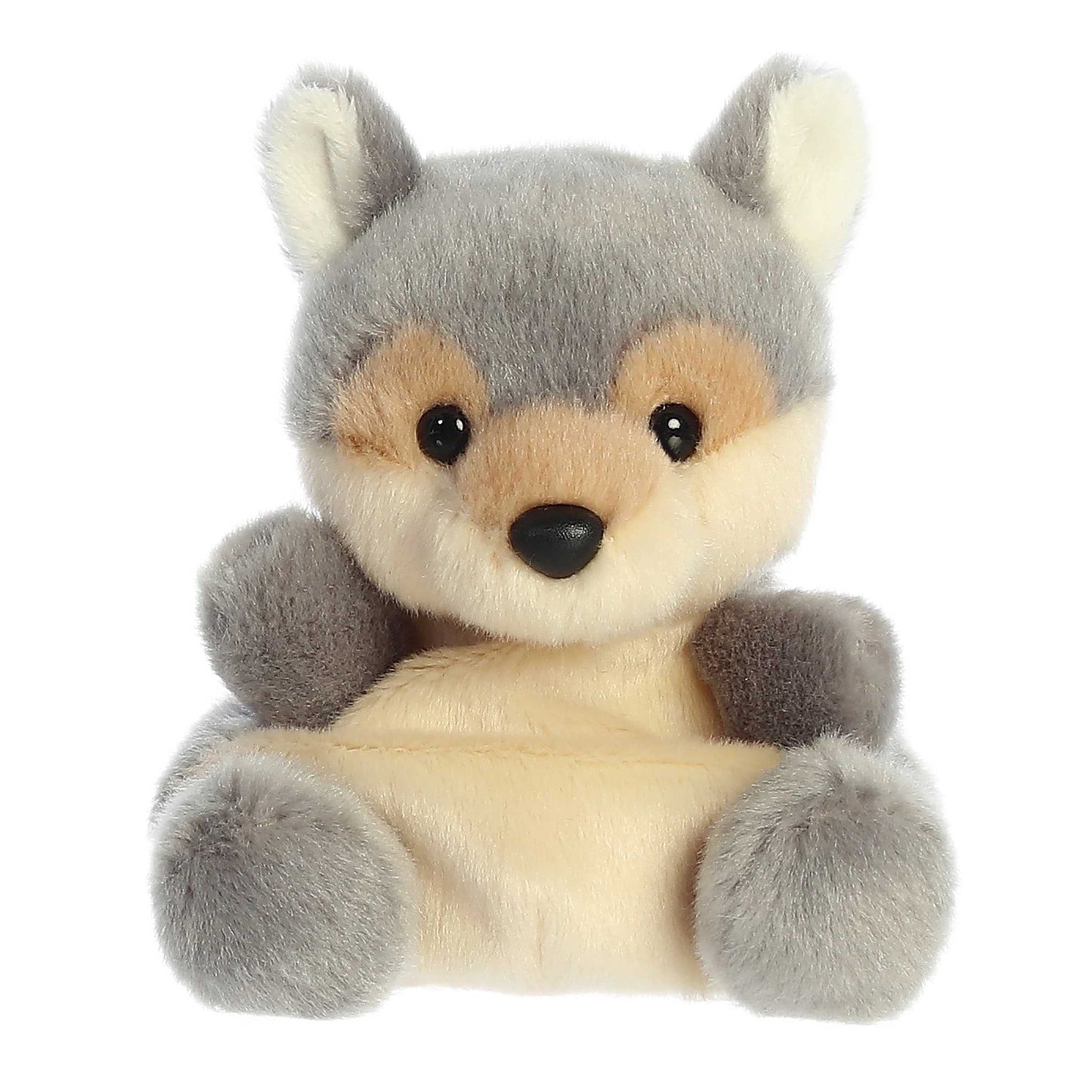 Aurora Palm Pals Lucian Wolf Plush – 5-Inch Gray Stuffed Animal | Collectible