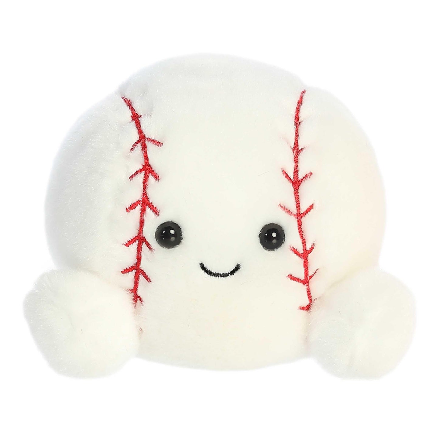 Aurora Palm Pals Slugger Baseball Plush – White, Pocket-Sized 5-Inch Collectible