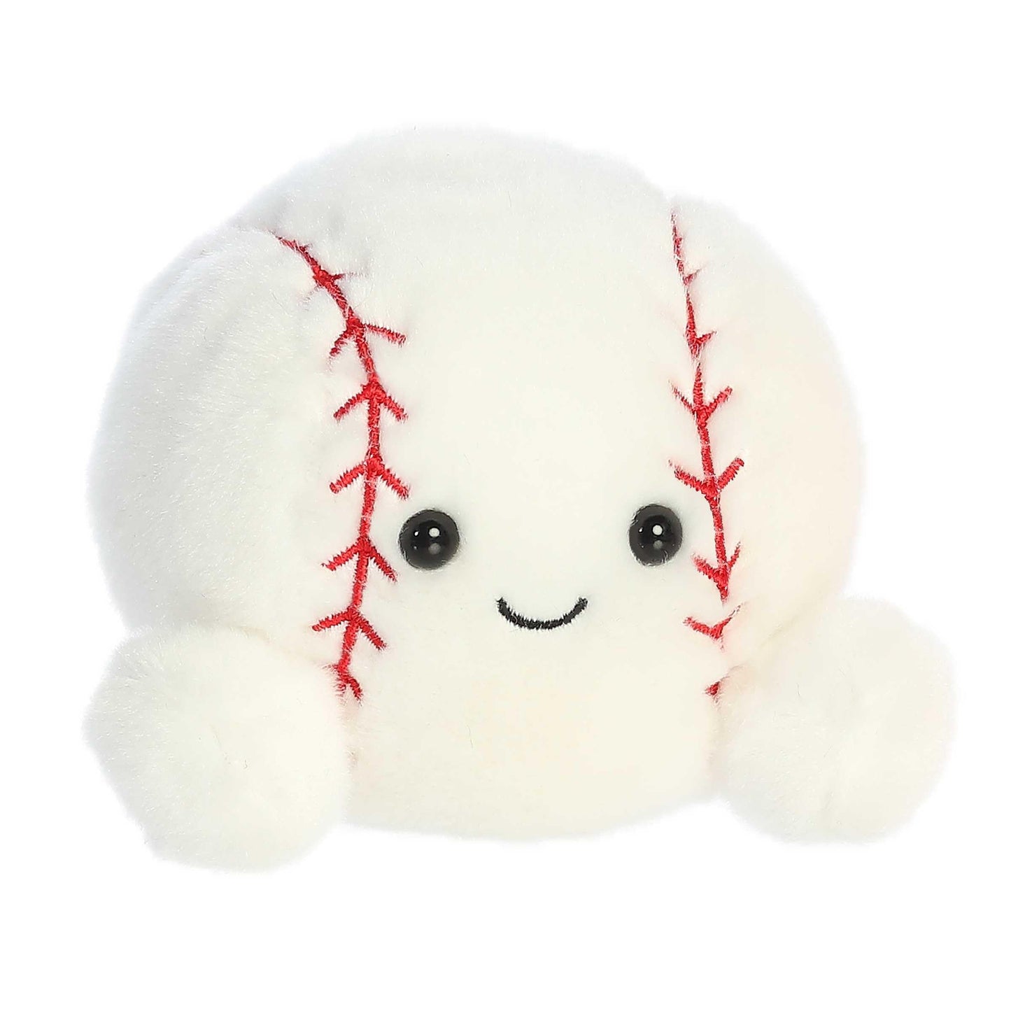 Aurora Palm Pals Slugger Baseball Plush – White, Pocket-Sized 5-Inch Collectible