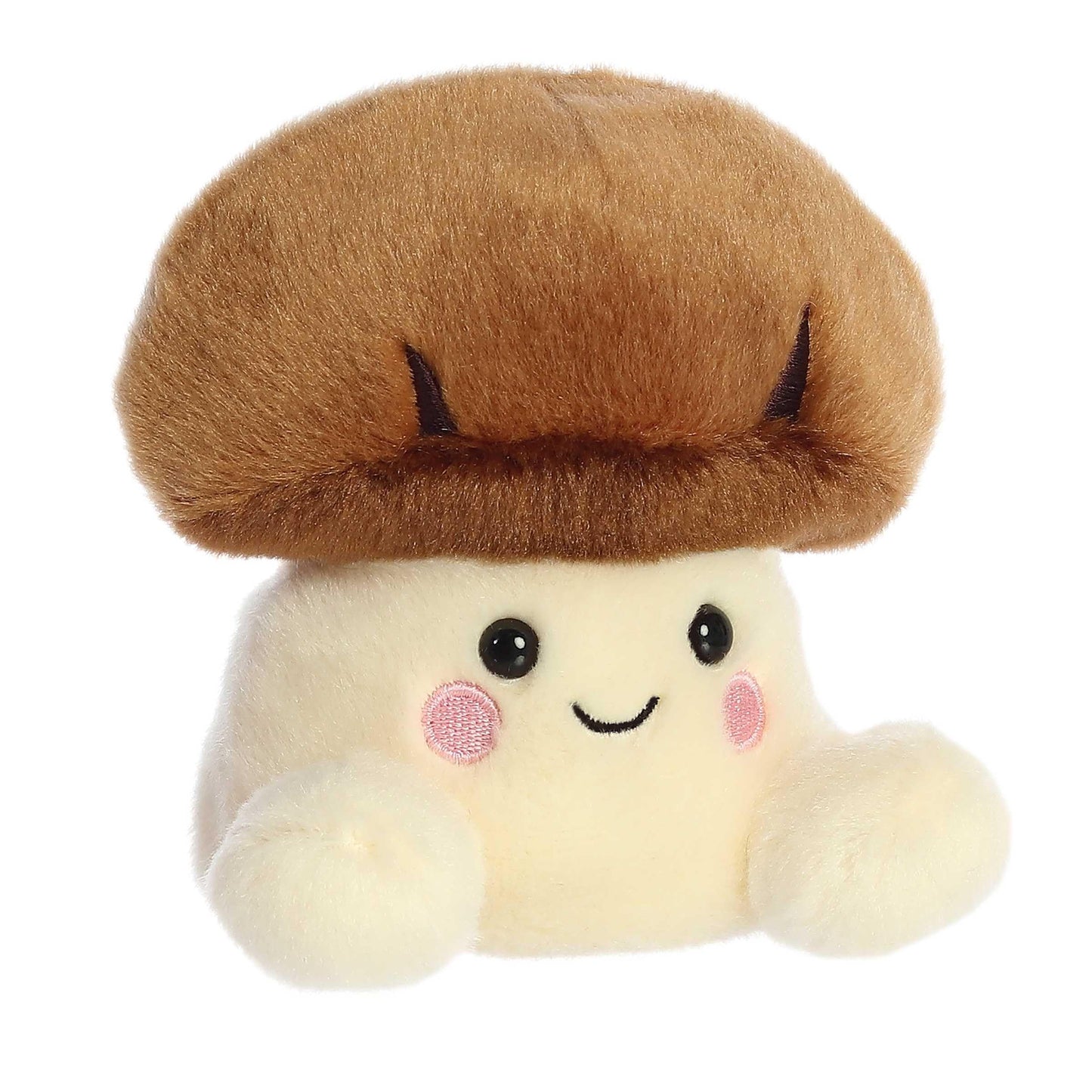 Aurora Adorable Palm Pals Umami Shiitake Mushroom Stuffed Animal – Pocket-Sized, Collectible Brown 5-Inch