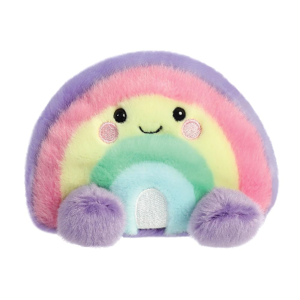 Aurora Palm Pals Vivi Rainbow 5In Soft Toy – Pink, Purple, Yellow