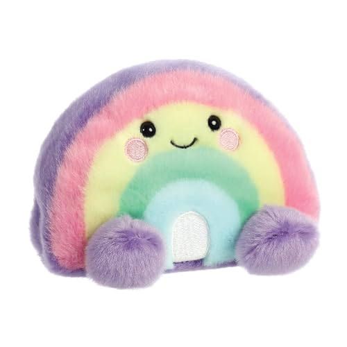 Aurora Palm Pals Vivi Rainbow 5In Soft Toy – Pink, Purple, Yellow