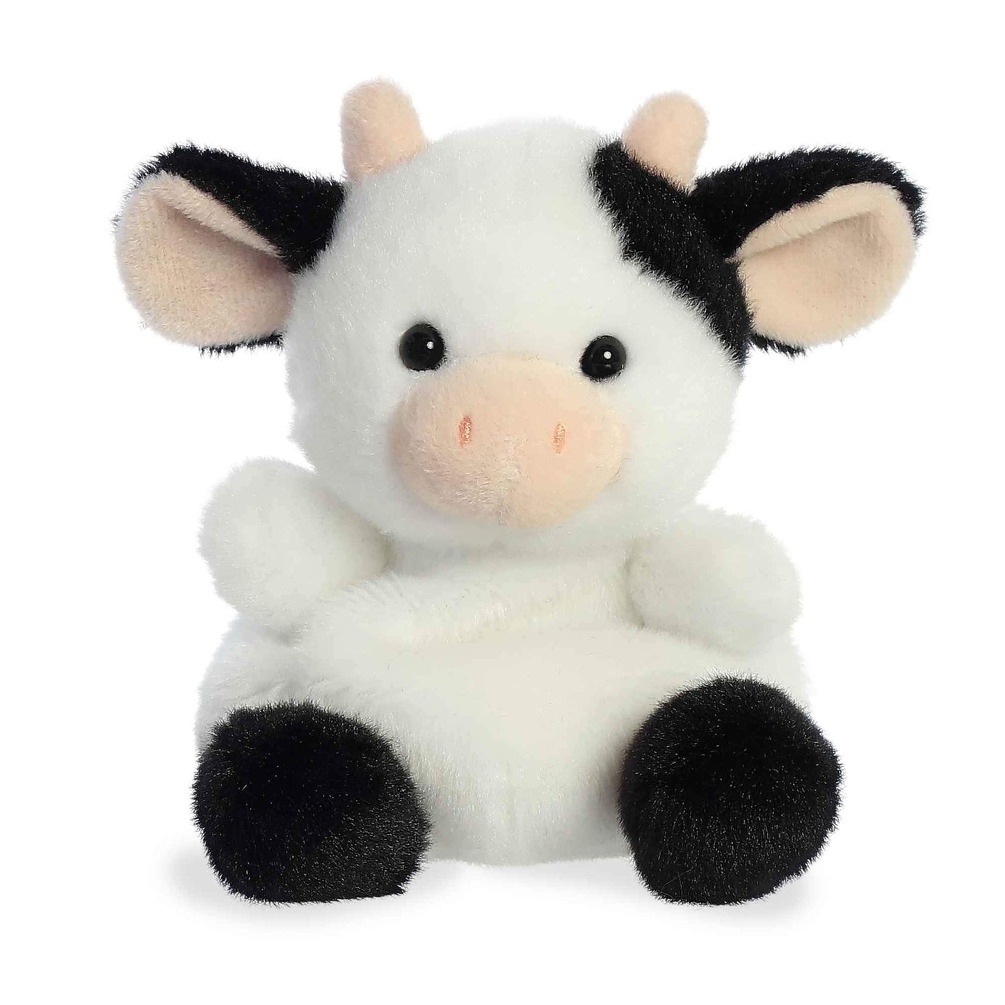 Aurora Palm Pals Sweetie Cow Plush – Pocket-Sized 5-Inch White Cow | Collectible Plush