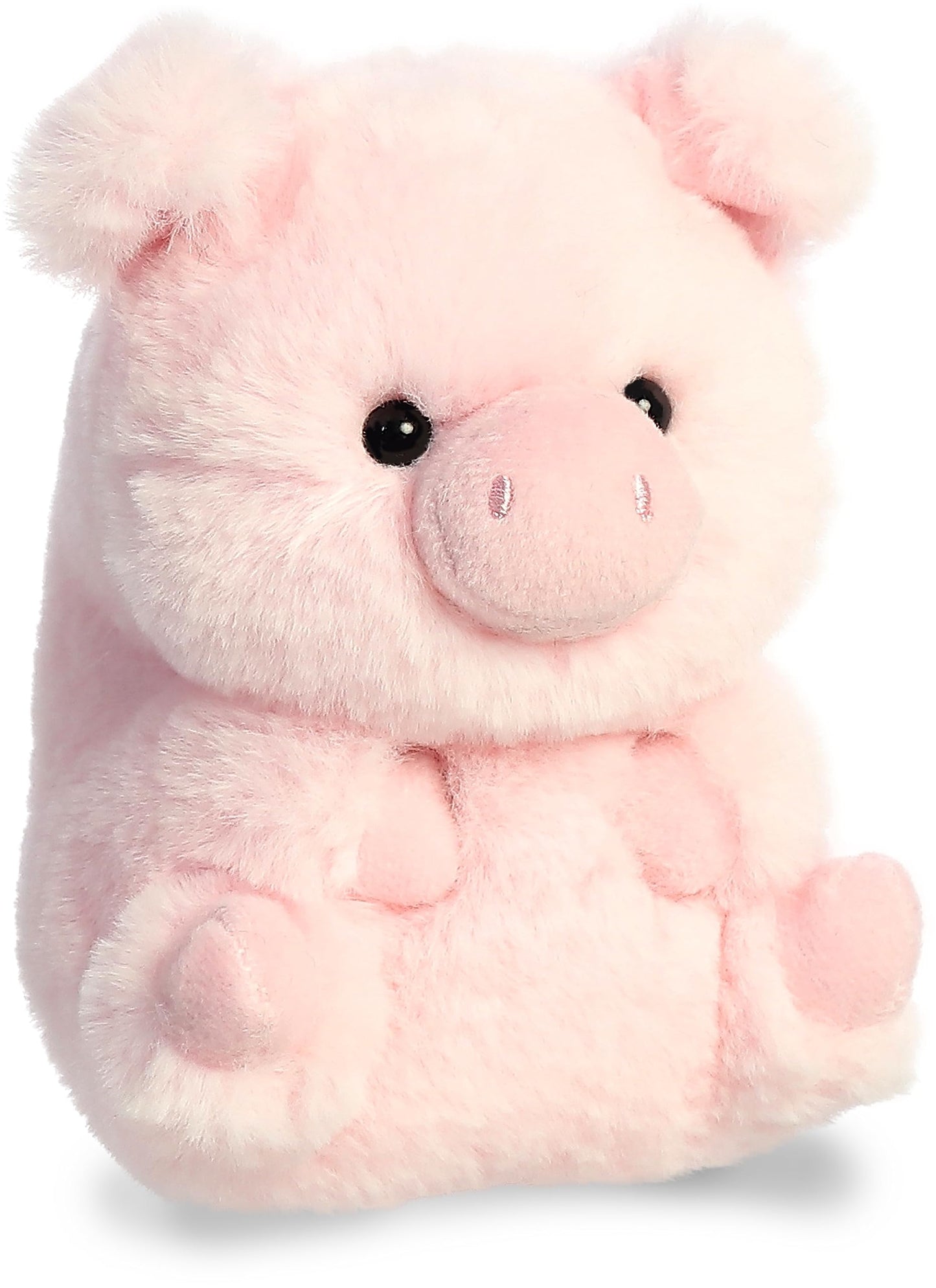 Aurora Playful Rolly Pet Prankster Pig Plush - 5-Inch Pink, Compact On-The-Go Fun
