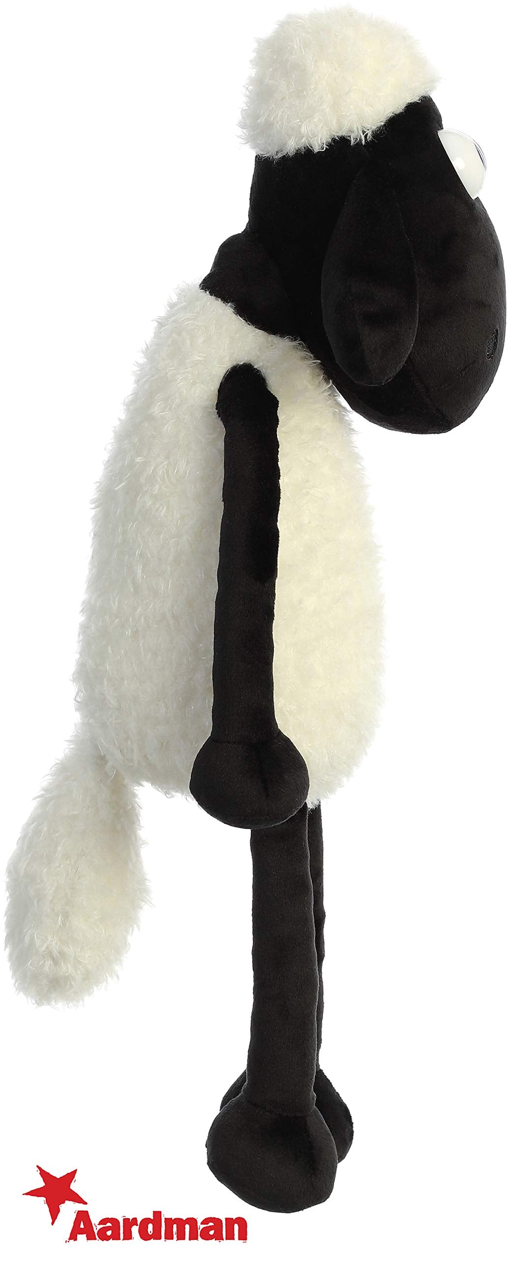 Aurora Playful Shaun the Sheep Stuffed Animal – 17-Inch White Plush – Officially Licensed