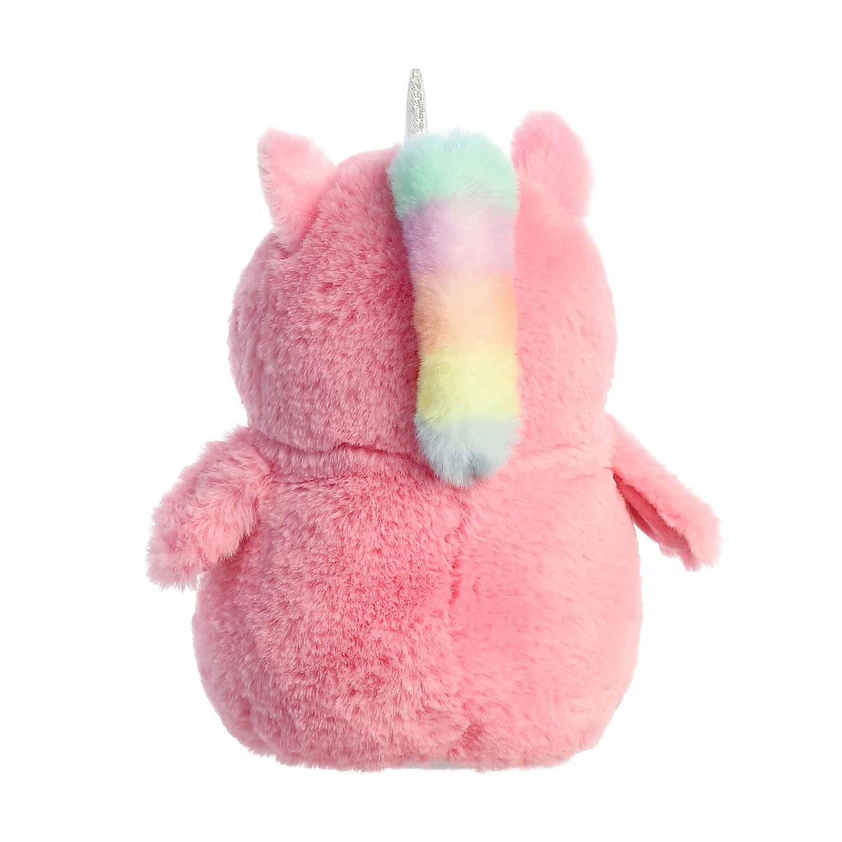 Aurora Playful Pompom Penguin Unicorn Plush – Pink, 7 Inches | Soft Cuddle Companion