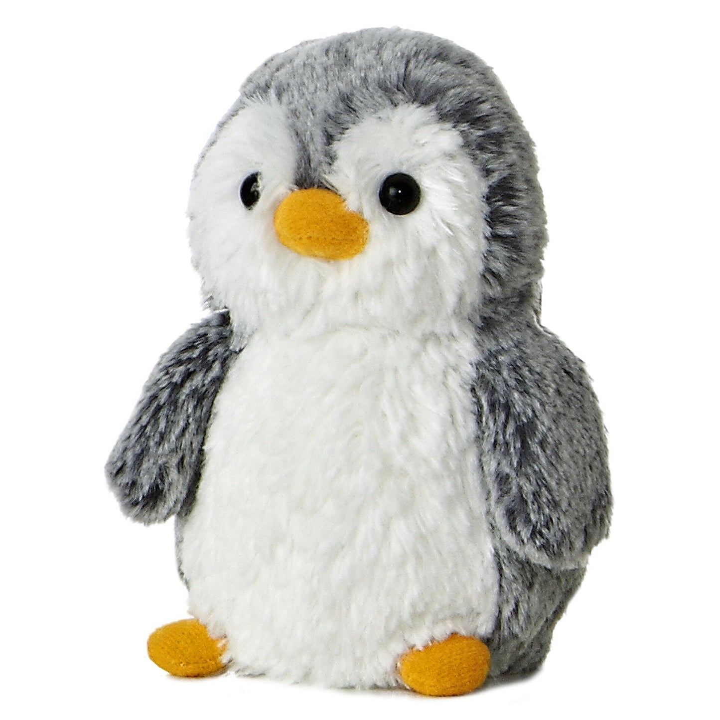 Aurora Playful Pompom Penguin Mini Plush – 6-Inch Gray Cuddle Buddy