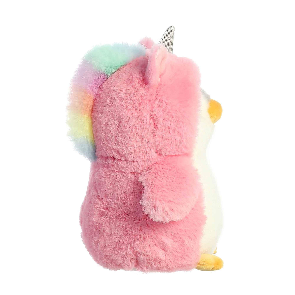 Aurora Playful Pompom Penguin Unicorn Plush – Pink, 7 Inches | Soft Cuddle Companion