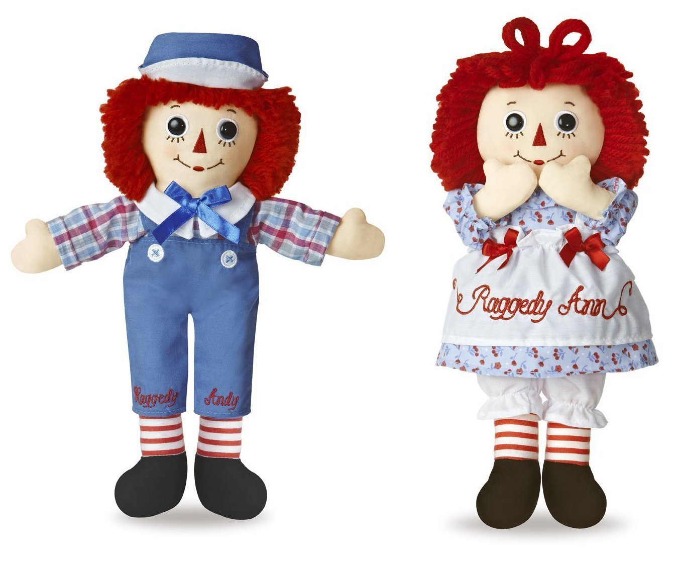 Aurora Bundle: 12-inch Raggedy Ann & Raggedy Andy Dolls - 2-Pack