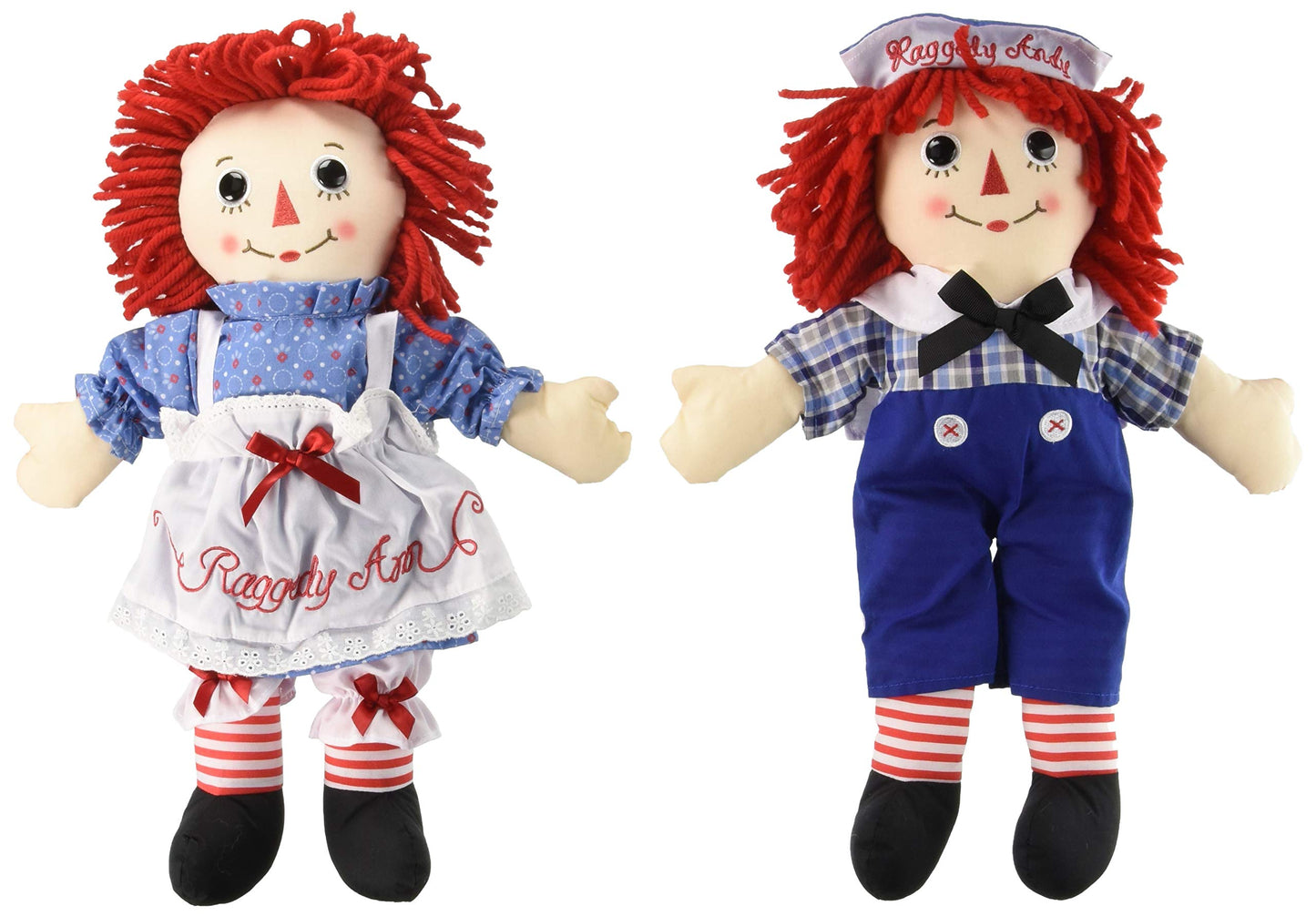Bundle of 2 Aurora Dolls - Large 16'' Raggedy Ann & Raggedy Andy